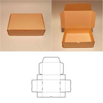 Kraft Flat Top Gift Box : 80mm (10pieces)