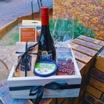 Wine, wine glass and Snack crate hamper