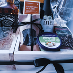 Wine, wine glass and Snack crate hamper