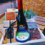 Wine, wine glass and Snack crate hamper