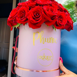 40 Red Roses in a Hat Box