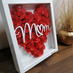 Box Frame with  Heart Roses