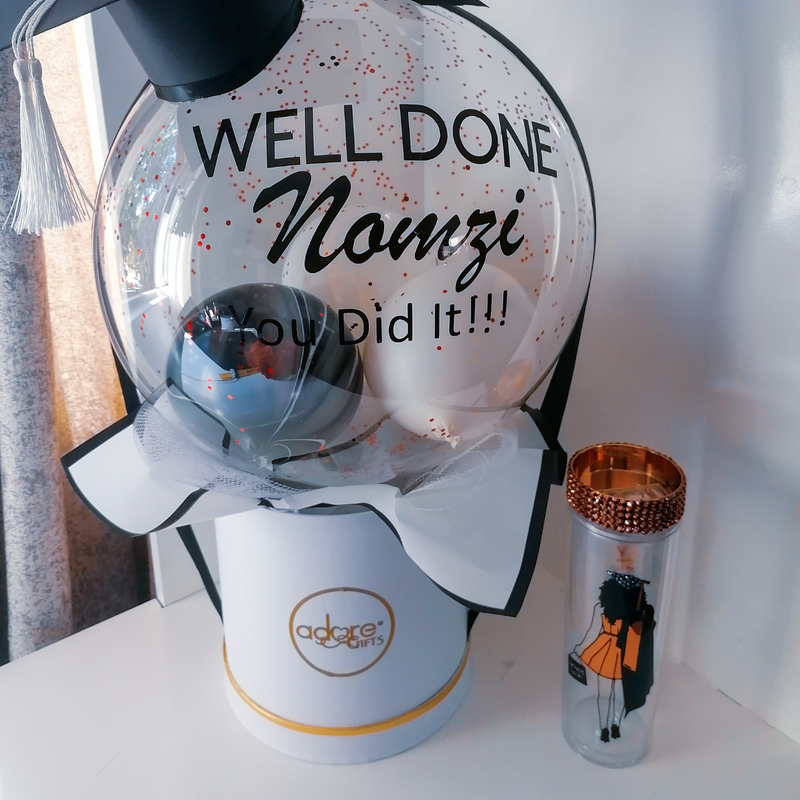 Personalised Graduation Acrylic Tumbler and Balloon Gift Set