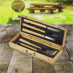 Personalised Executive Bamboo Braai Set