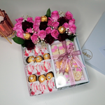 Roses and chocolate treat